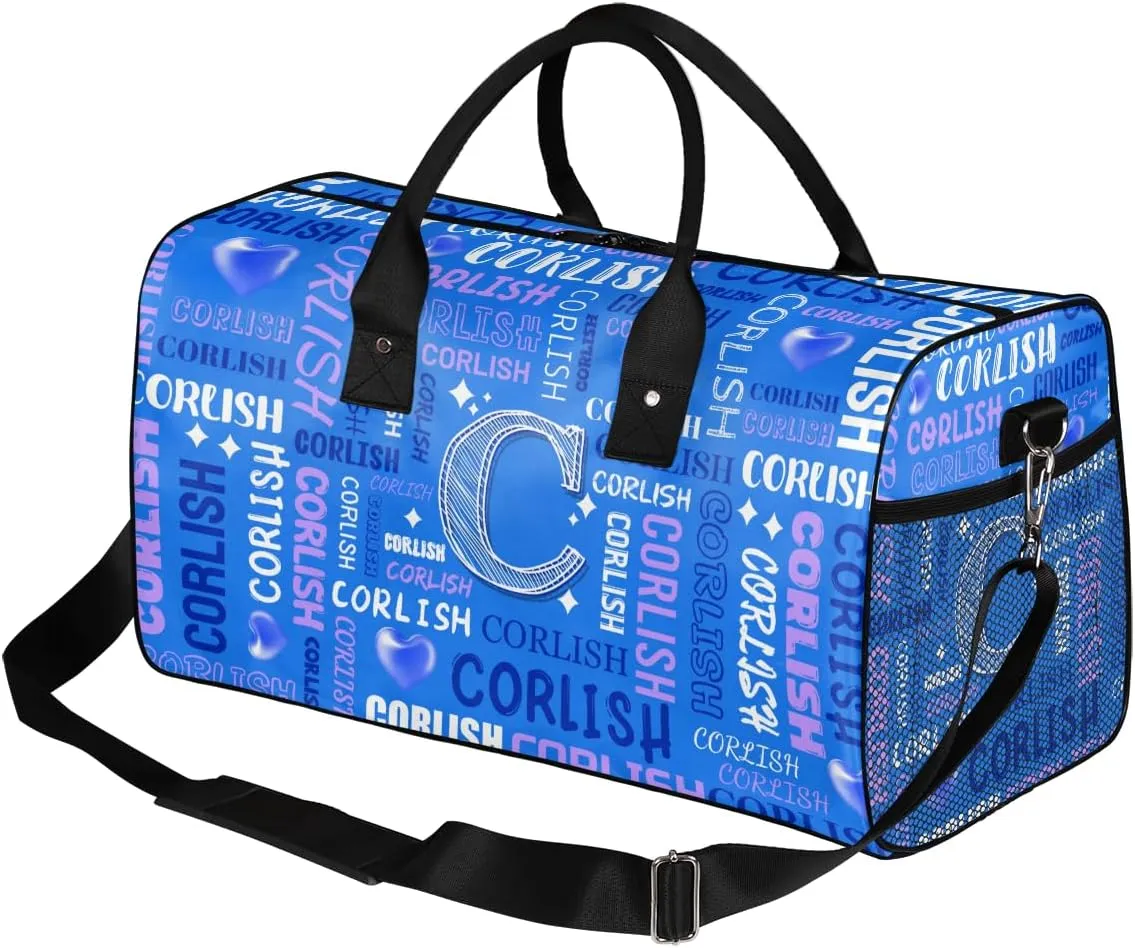 Custom Sports Tote Duffle Bag for Women Men Weekender Travel Bag Carry on Overnight for Sports Hospital Camping Gym