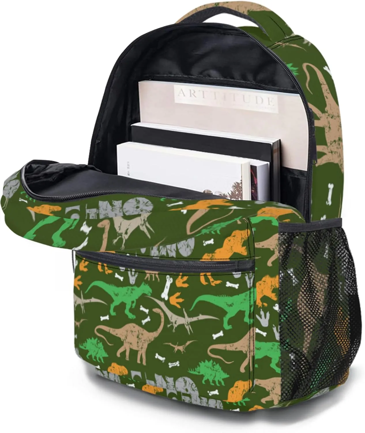 Cute Dinosaur Ergonomics Backpack Waterproof Cartoon Travel Bags Casual Daypacks Notebook Laptop 17 Inch