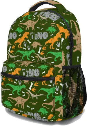 Cute Dinosaur Ergonomics Backpack Waterproof Cartoon Travel Bags Casual Daypacks Notebook Laptop 17 Inch