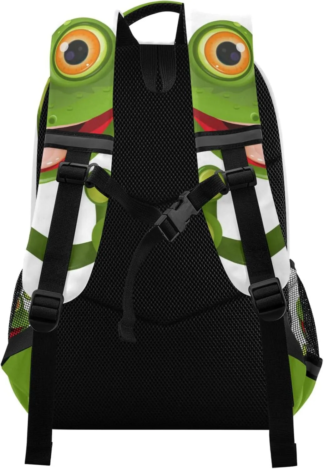 Cute Green Frog Backpack for Boys Girls Elementary School Bag Kids Bookbag Travel Rucksack