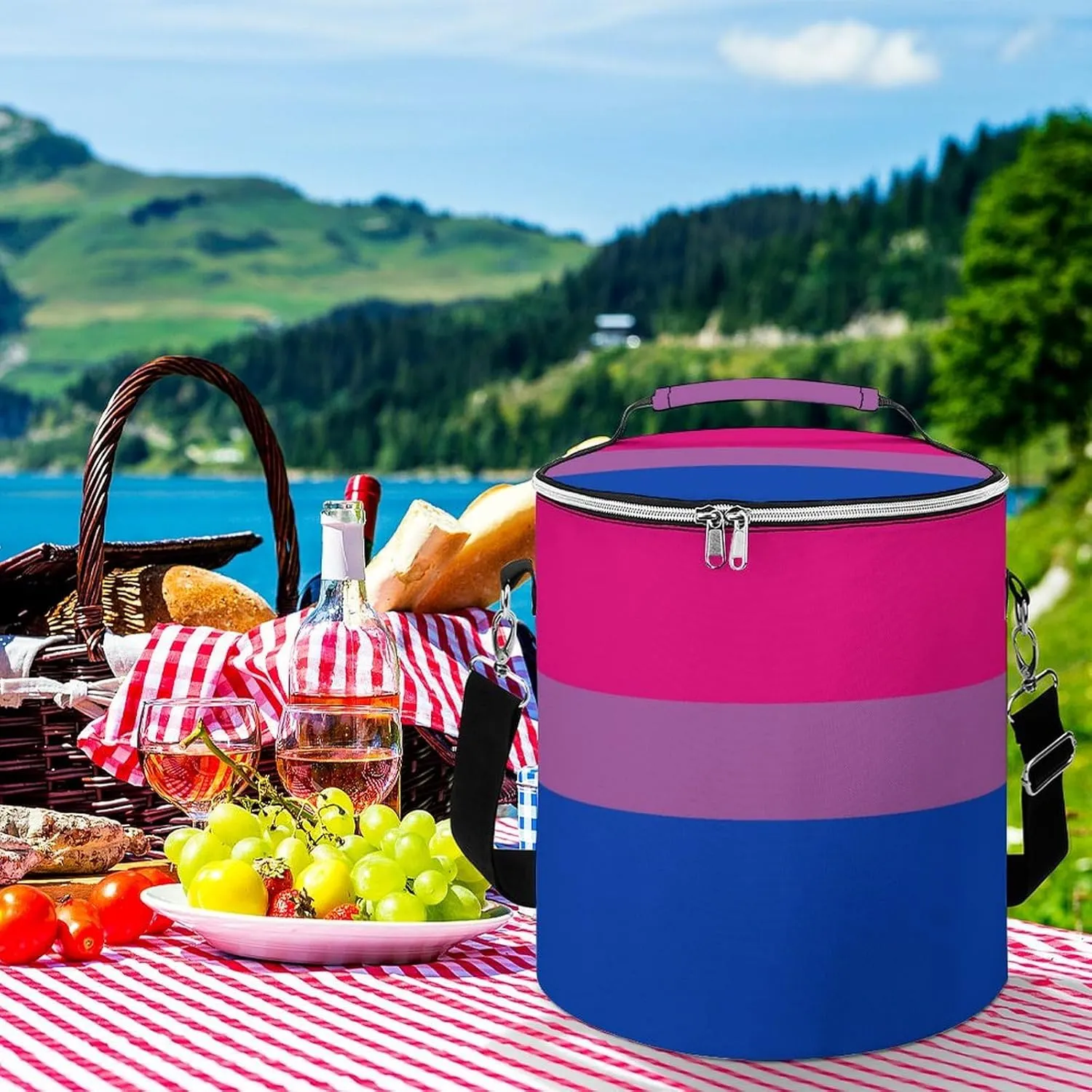 Cute Leak Proof Thermal Bag, Large Capacity Insulated Backpack Cooler for Hiking