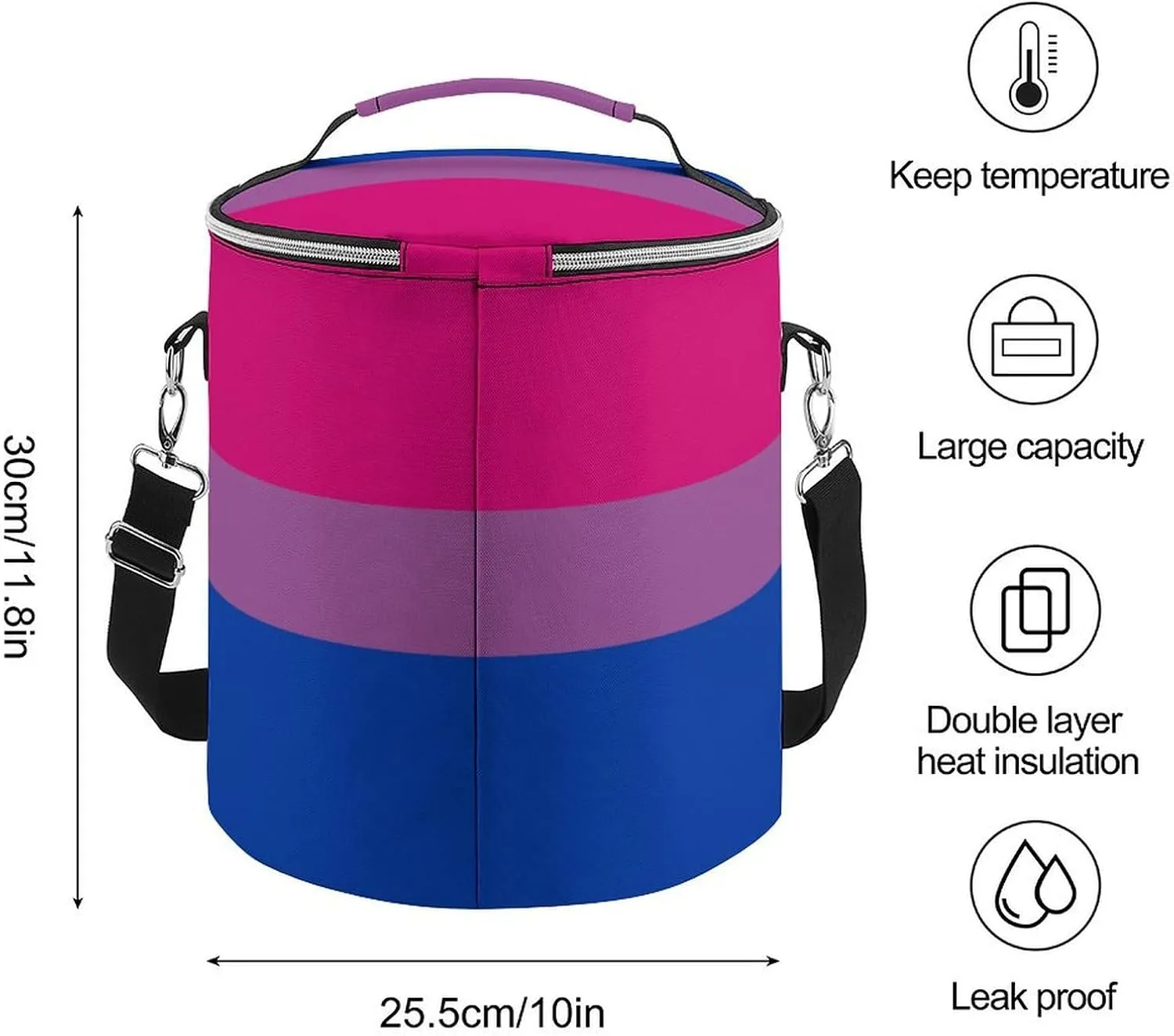 Cute Leak Proof Thermal Bag, Large Capacity Insulated Backpack Cooler for Hiking