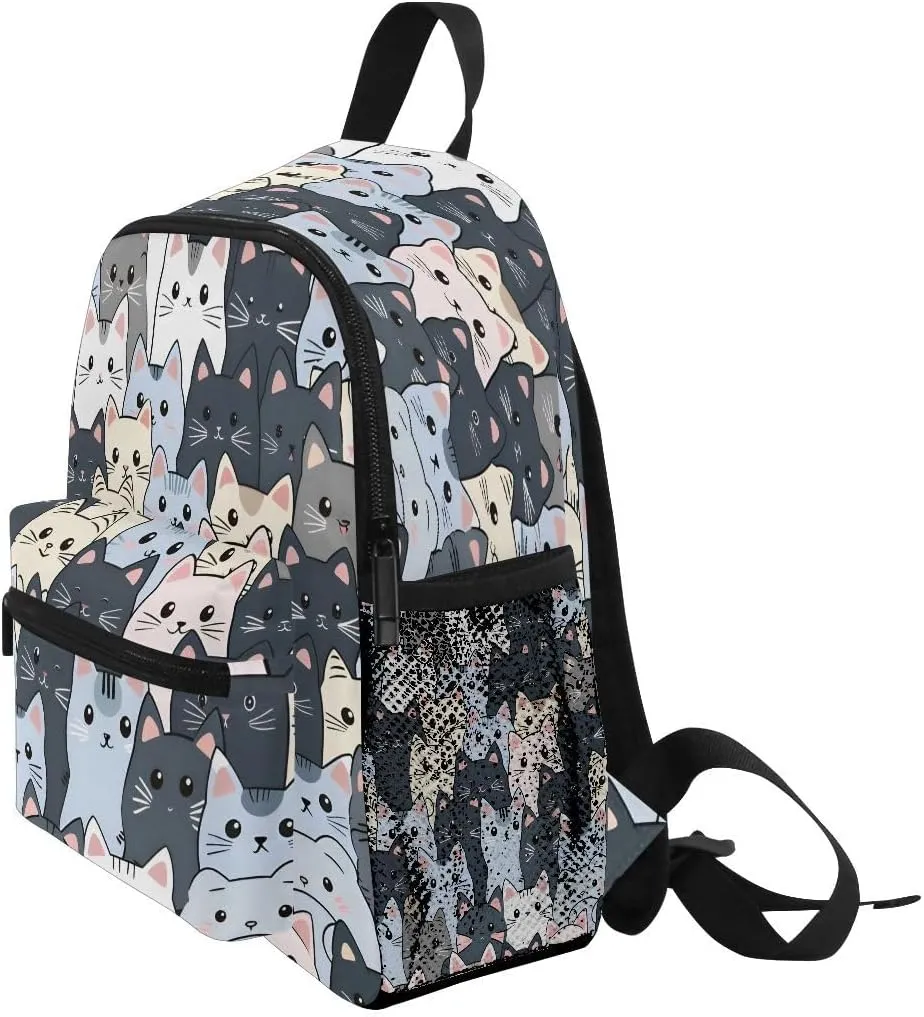 Cute Lovely Cats Toddlers Backpack Kid's School Bag for Boys Girls Kindergarten Preschool Nursery Travel Bag