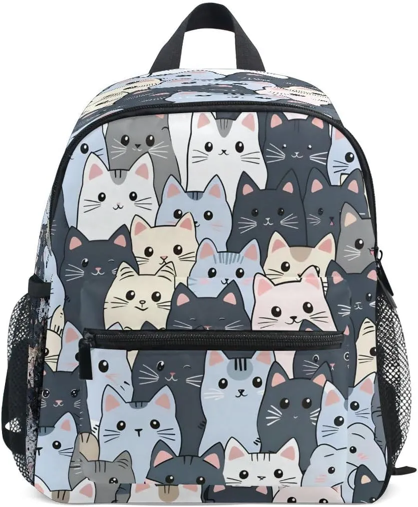 Cute Lovely Cats Toddlers Backpack Kid's School Bag for Boys Girls Kindergarten Preschool Nursery Travel Bag