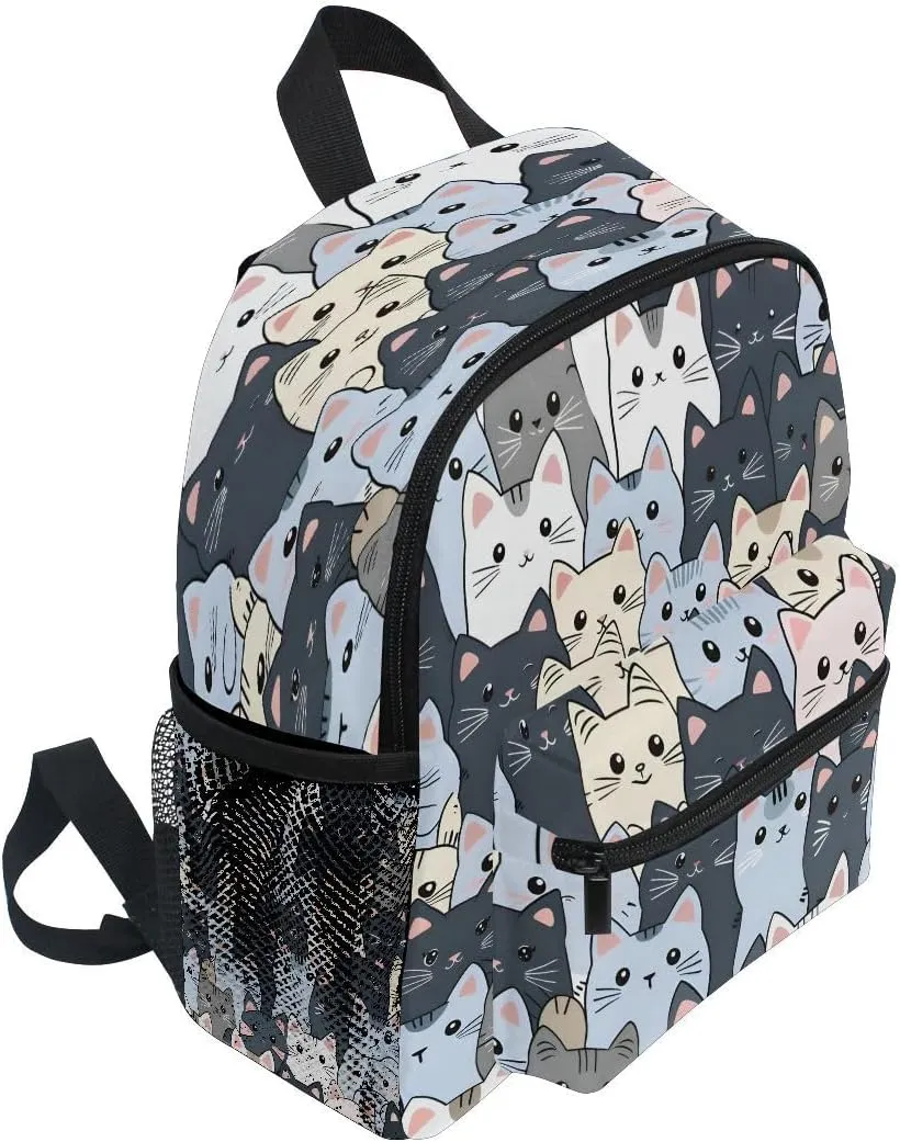Cute Lovely Cats Toddlers Backpack Kid's School Bag for Boys Girls Kindergarten Preschool Nursery Travel Bag