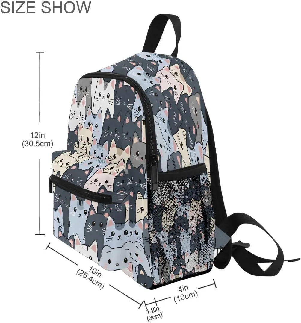 Cute Lovely Cats Toddlers Backpack Kid's School Bag for Boys Girls Kindergarten Preschool Nursery Travel Bag