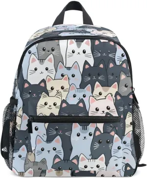 Cute Lovely Cats Toddlers Backpack Kid's School Bag for Boys Girls Kindergarten Preschool Nursery Travel Bag