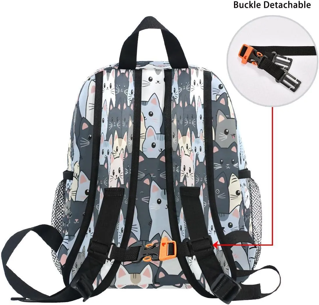 Cute Lovely Cats Toddlers Backpack Kid's School Bag for Boys Girls Kindergarten Preschool Nursery Travel Bag