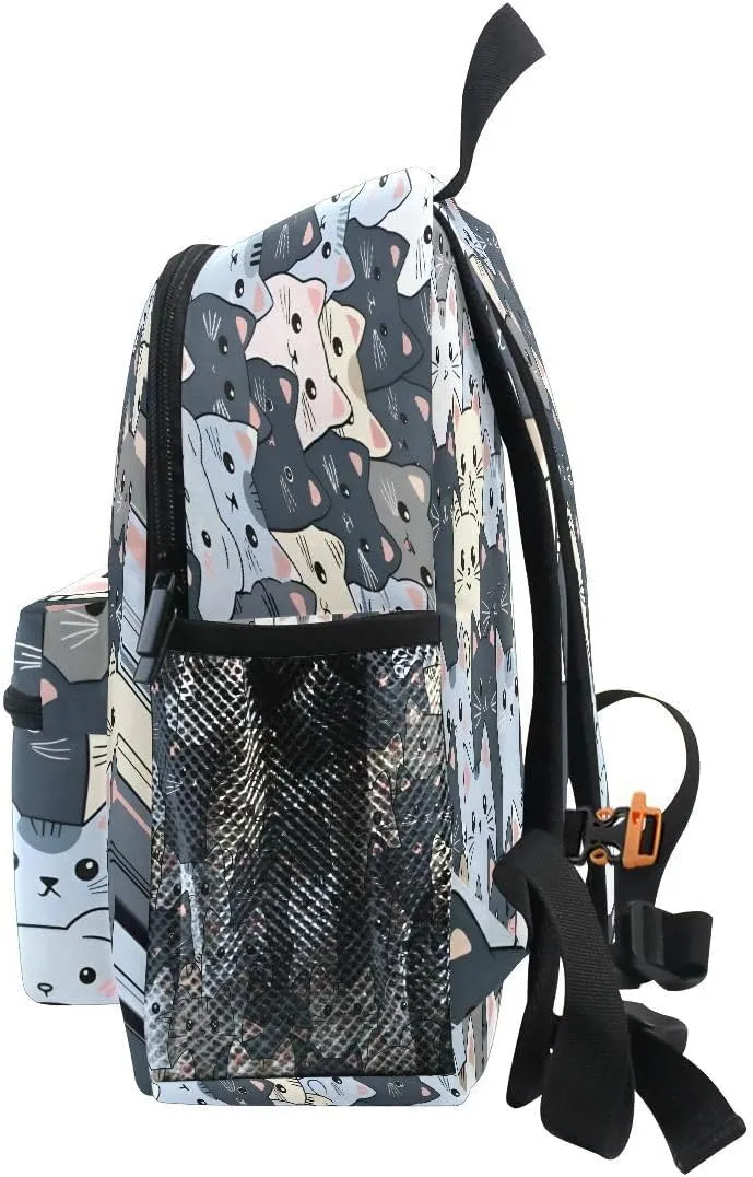 Cute Lovely Cats Toddlers Backpack Kid's School Bag for Boys Girls Kindergarten Preschool Nursery Travel Bag