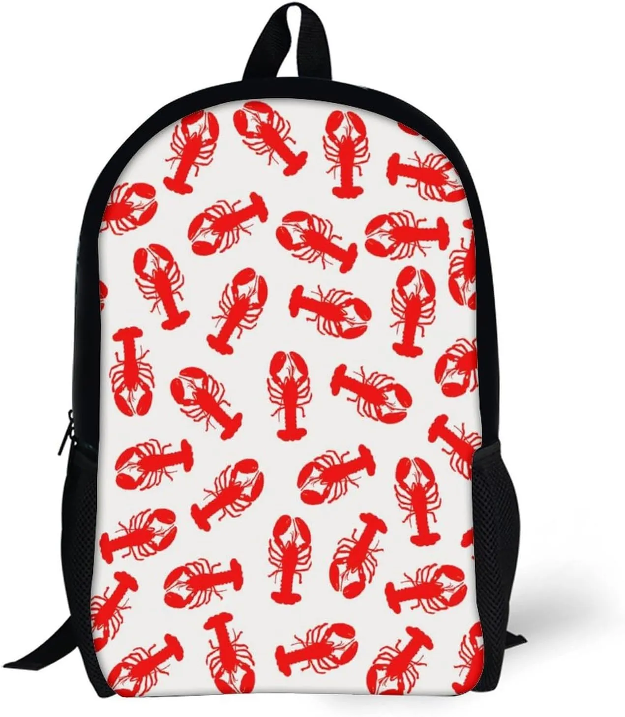 Cute Red Lobster Animal Backpack Lightweight Waterproof Backpacks Laptop Backpack for Unisex Casual Travel Daypacks Large Capacity
