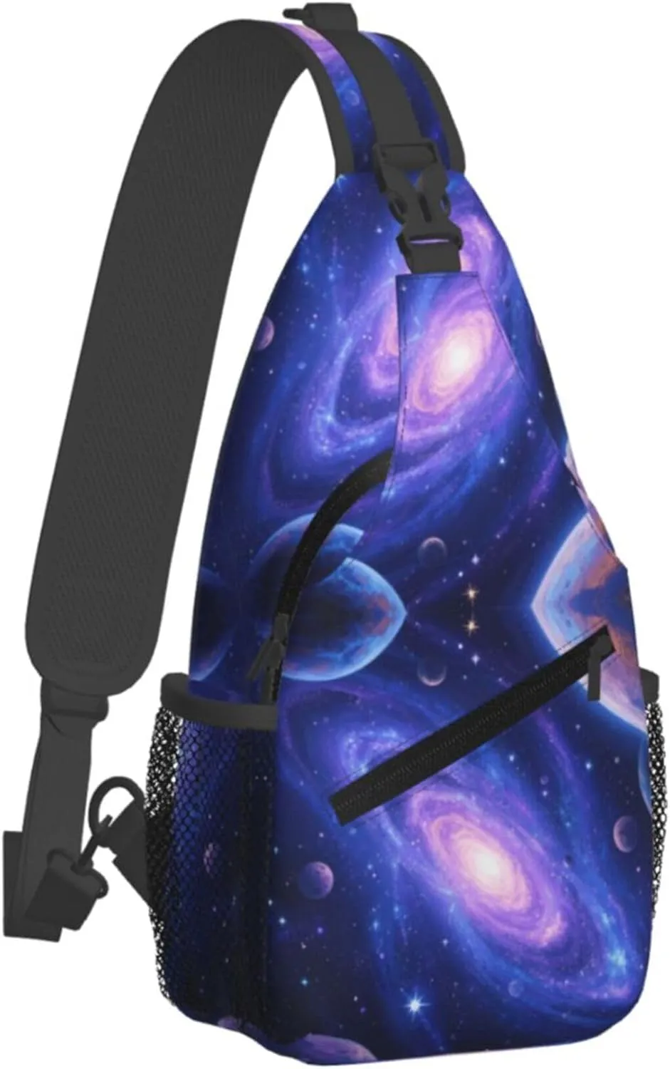 Cute Sling Shoulder Backpack, Rucksack, Solar System Galaxy Space Planet Art Crossbody Rucksack, Tote Bags, Gym Crossbody Sack Satchel Outdoor Hiking Bag for Men Women