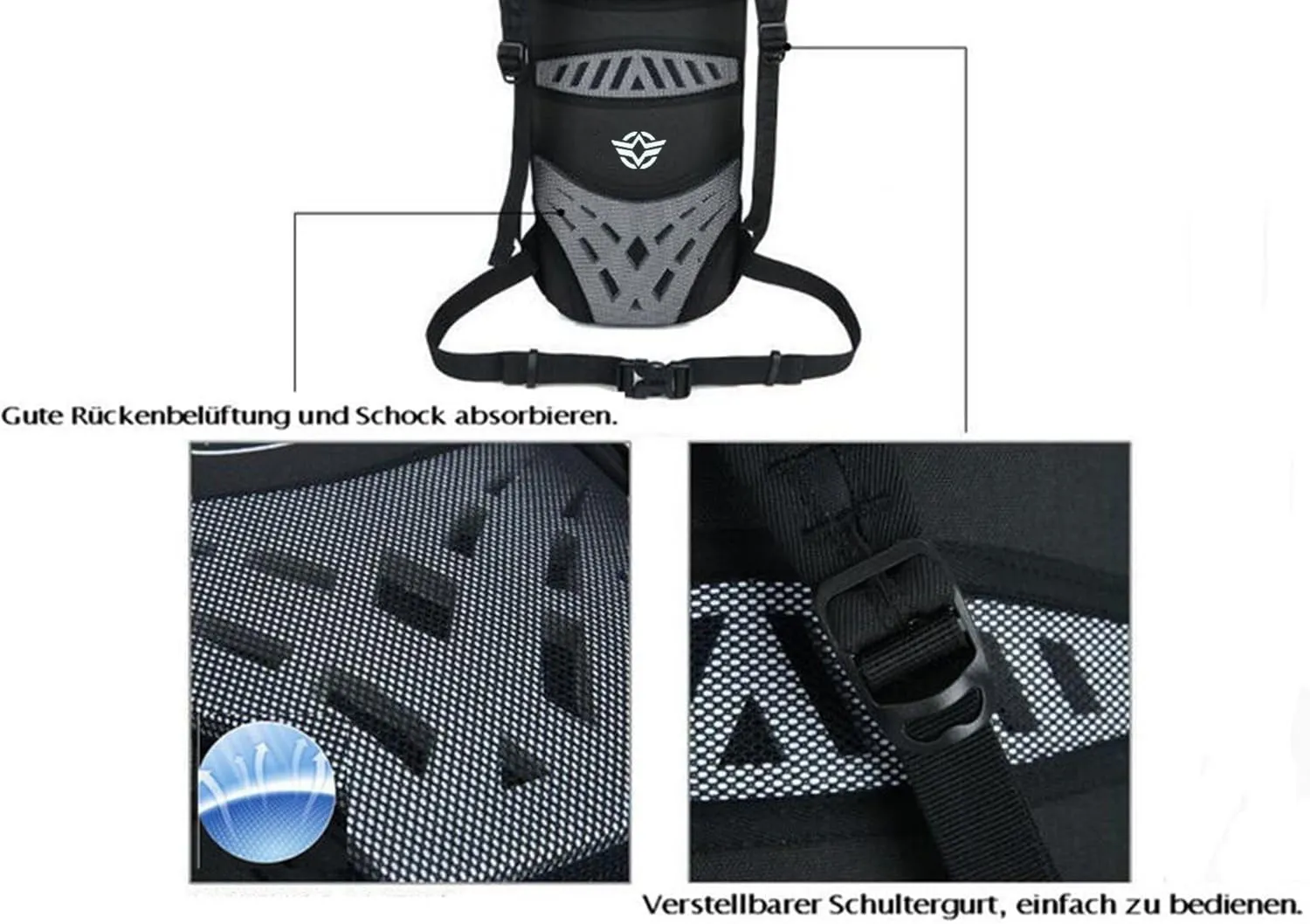 Cycling Backpack, 10L Bicycle Backpack Waterproof Breathable Bag for Outdoor Travel Hiking Climbing Biking Running Skiing (Blue)
