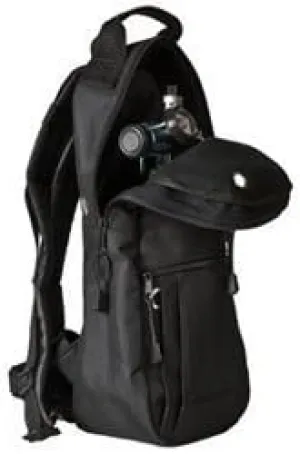 Cylinder Carrying Bags, Black, Backpack Style with Padded Nylon Fabric