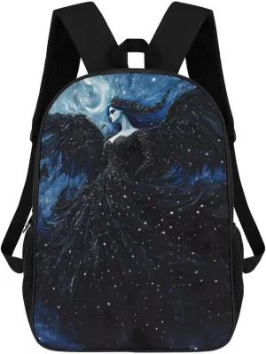 Dark Goddess Greek Myth 17 Inch Travel Backpack Casual Daypacks Computer Shoulder Bag for Work Shopping Unisex
