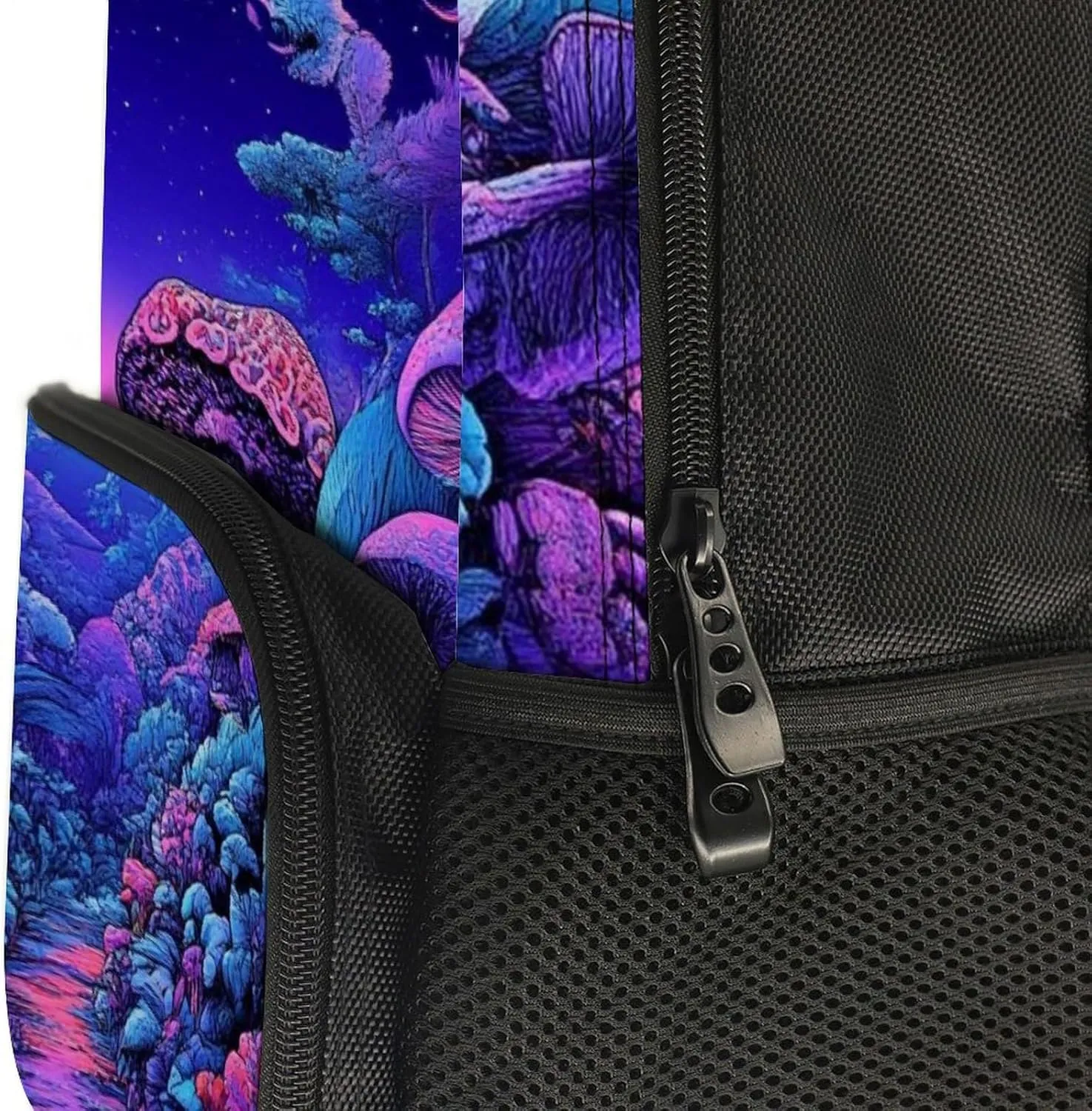 Daypack Backpack Multipurpose Anti-Theft Large Capacity Bookbag - Magic Mushroom Mushrooms Scenery Travel Hiking & Camping Rucksack With Adjustable Shoulder Straps