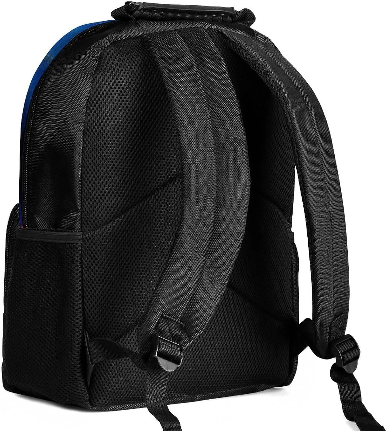 Daypack Bookbag Multipurpose Anti-Theft Big Capacity Carry On Bag - Blue Universe Galaxy Magic Wolf In The Space Art Travel Hiking & Camping Rucksack With Padded Straps