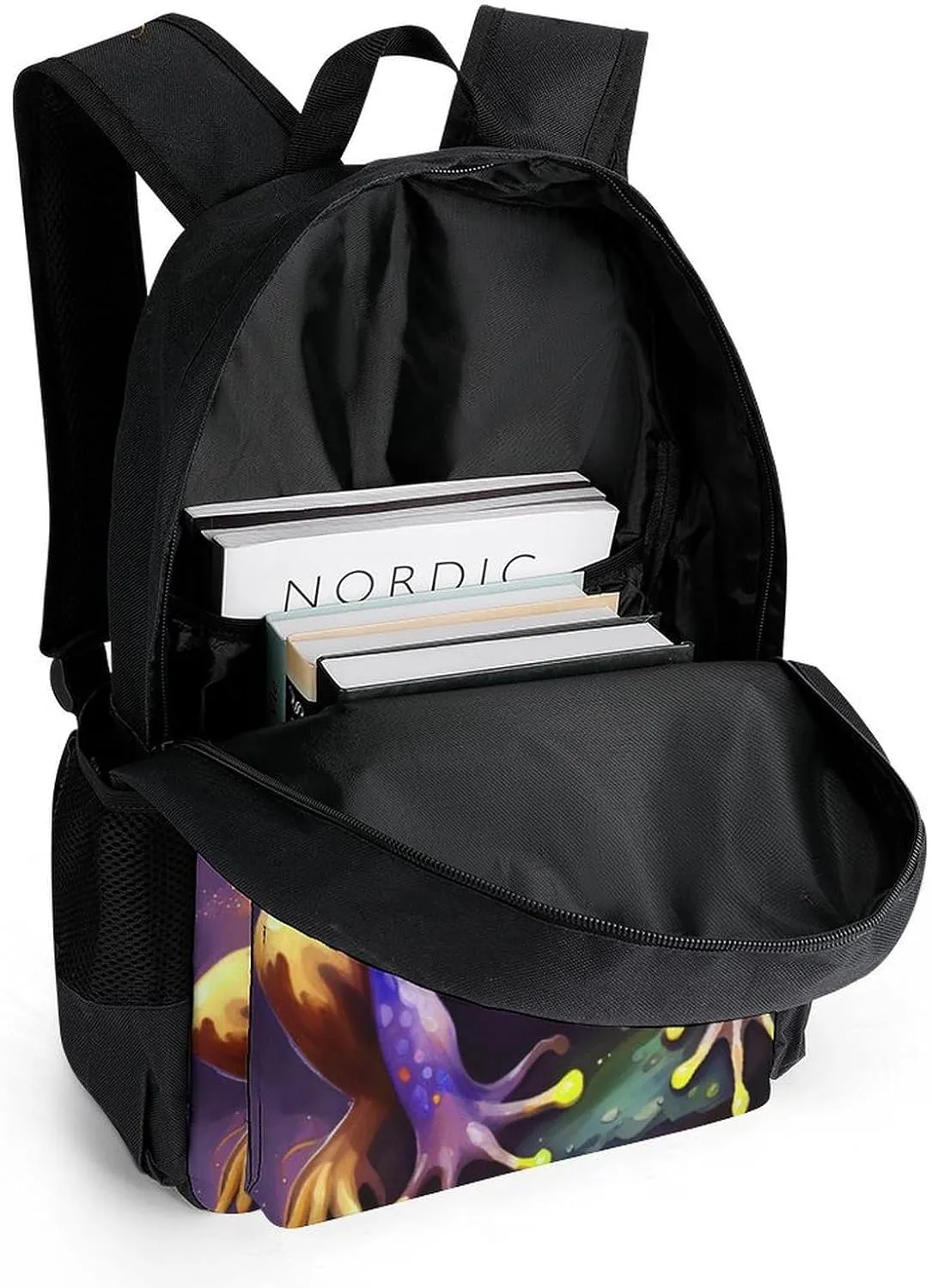 Daypack Bookbag Multipurpose Anti-Theft Big Capacity Carry On Bag - Watercolor Frogs Art Travel Hiking & Camping Rucksack With Padded Straps