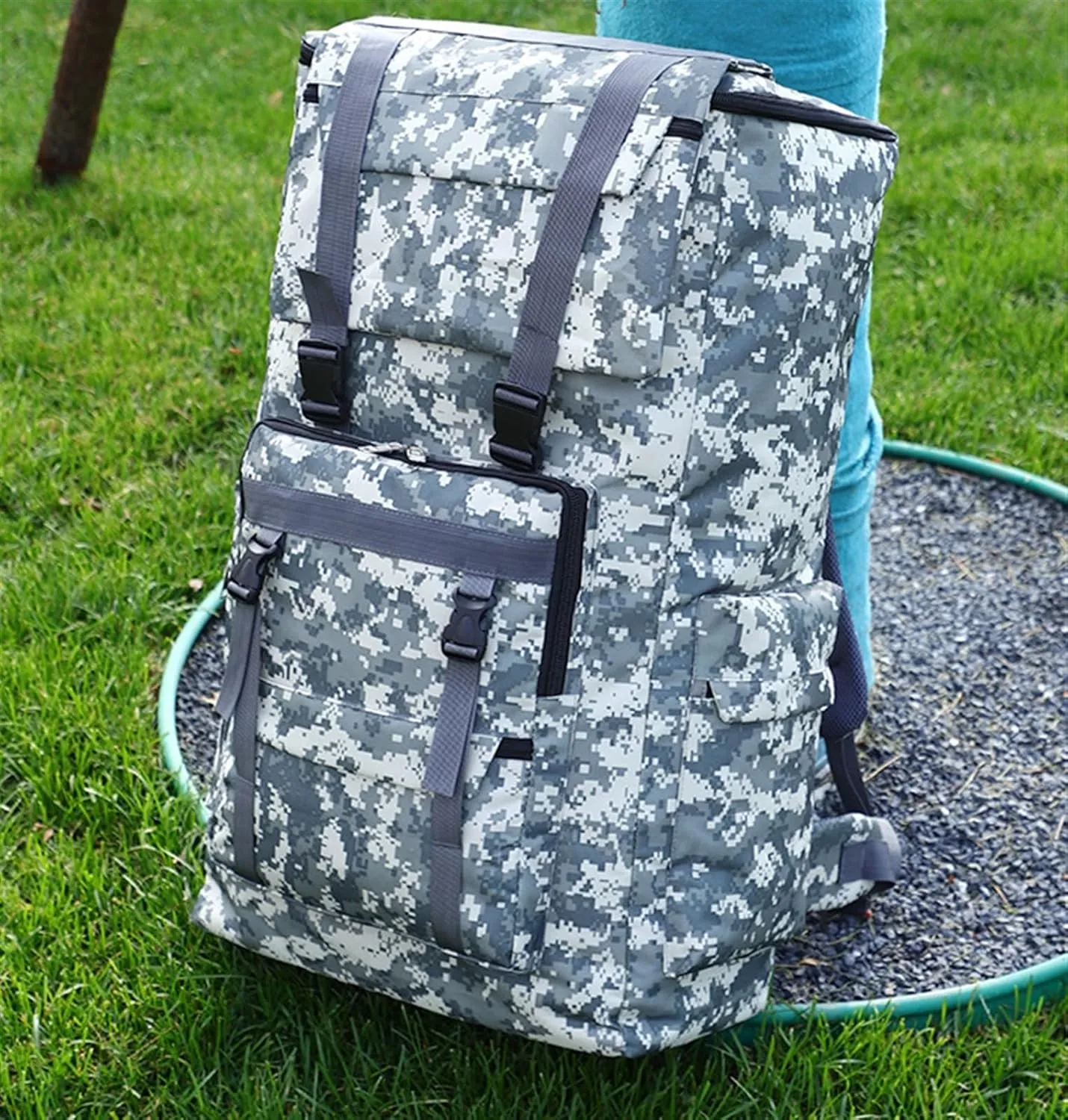 Daypack Climbing Touring 120L Backpack Waterproof Heavy Duty Rucksack For Hiking Camping Trekking Outdoor Sport Travel(D)