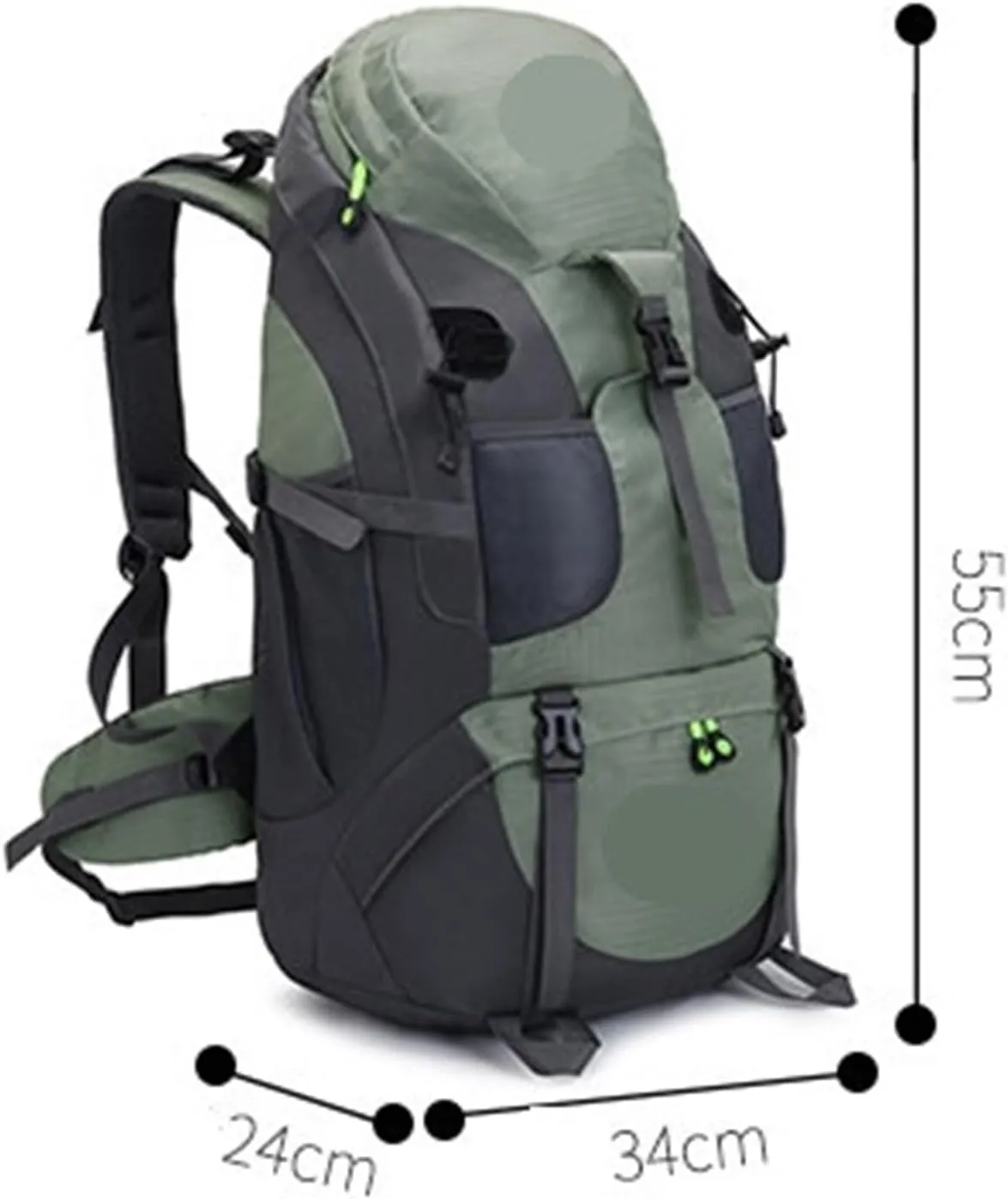 Daypacks Outdoor, 50L Waterproof Mountaineering Backpack Camping Climbing Sports Trekking Lightweight Backpacking(E)