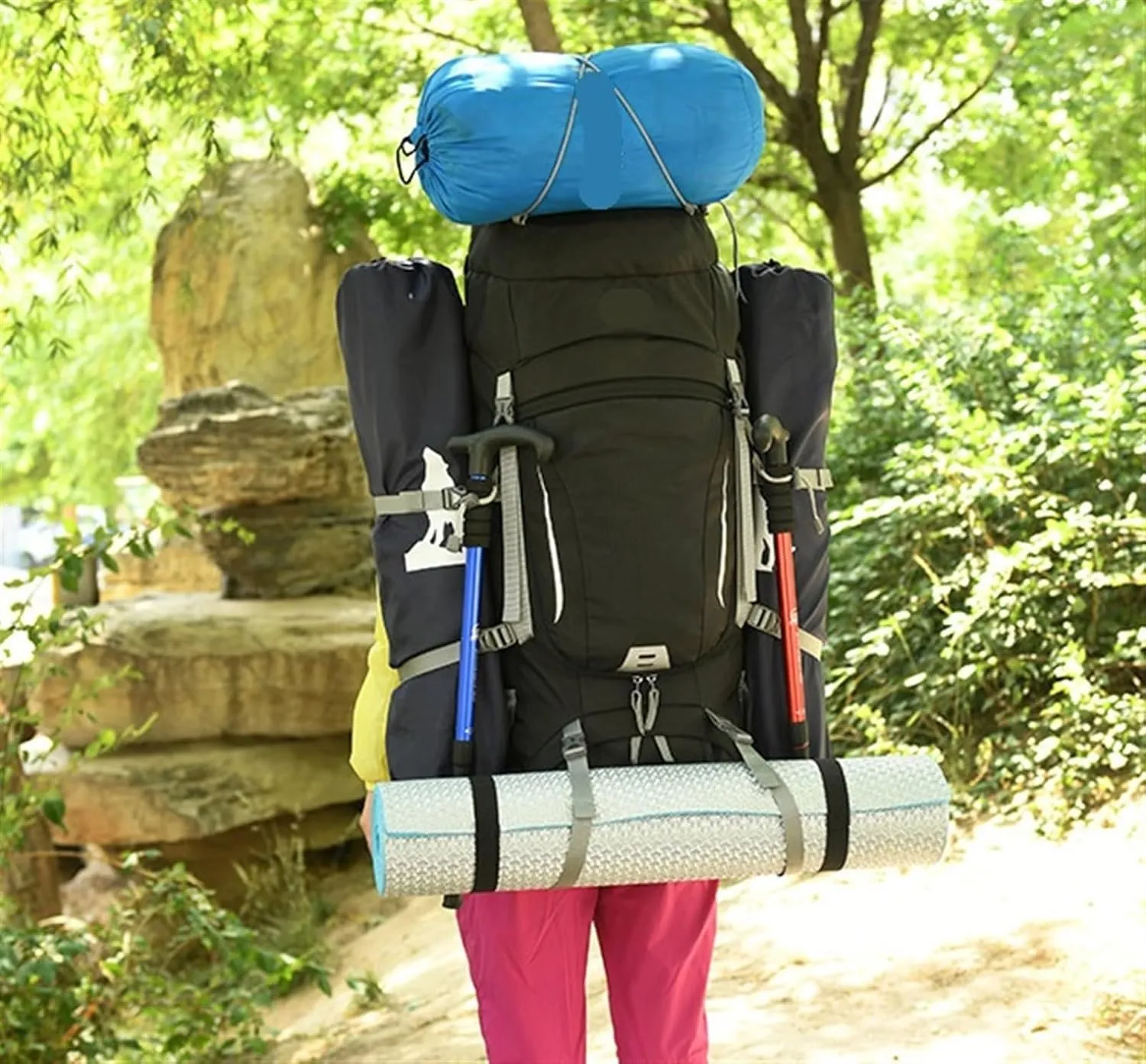 Daypacks Outdoor, Mountaineering Hiking Backpack Mountaineering Hiking Bag Sports Backpack Lightweight Backpacking(C)