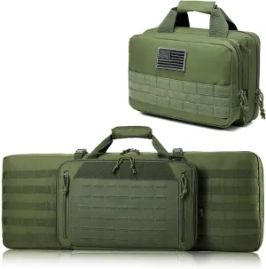 DBTAC Double Rifle Bag 32" (OD Green)   Range Bag XS for 1~2 Pistol (OD Green), Lockable Zipper, Durable Material, Compact Design
