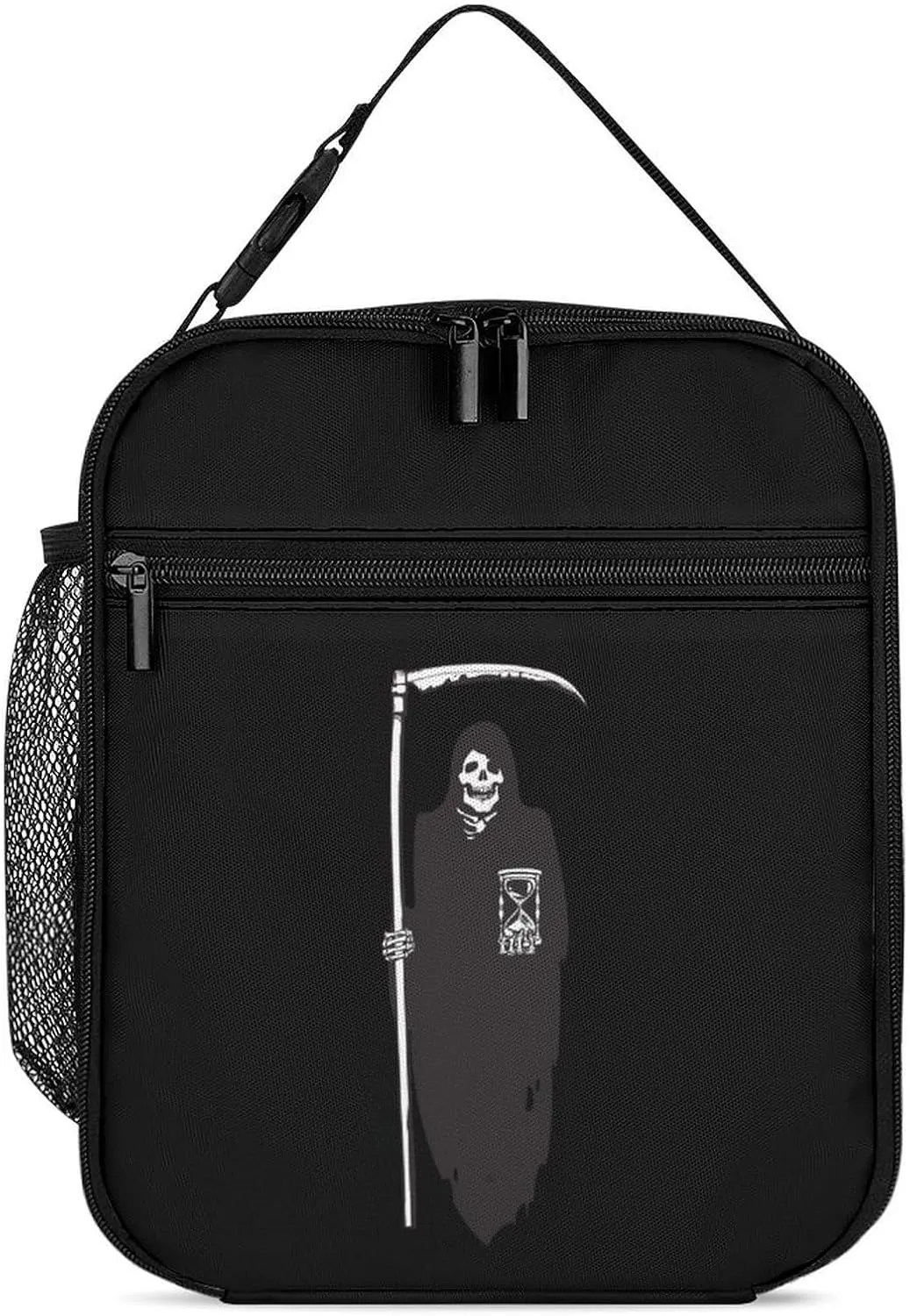 Death Scythe Grim Reaper Insulated Lunch Bag Cooler Bag Portable Leakproof Lunch Box Adjustable Handbag Meal Tote with Handle