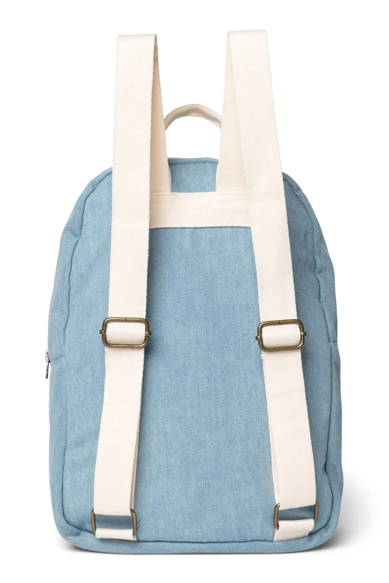 Denim Solid Midi Backpack