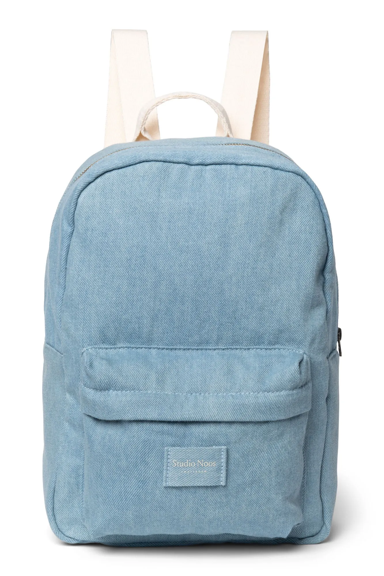 Denim Solid Midi Backpack
