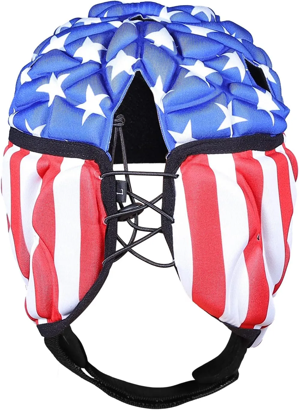 DGXINJUN Soft Shell Flag Football Helmet, 7v7 Rugby Helmet, Scrum Cap, Soccer Padded Headgear, Adjustable Head Protector for Youth Kids Adults