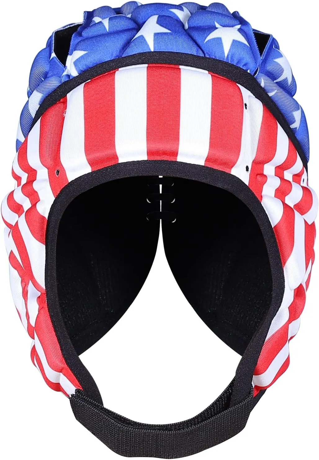 DGXINJUN Soft Shell Flag Football Helmet, 7v7 Rugby Helmet, Scrum Cap, Soccer Padded Headgear, Adjustable Head Protector for Youth Kids Adults