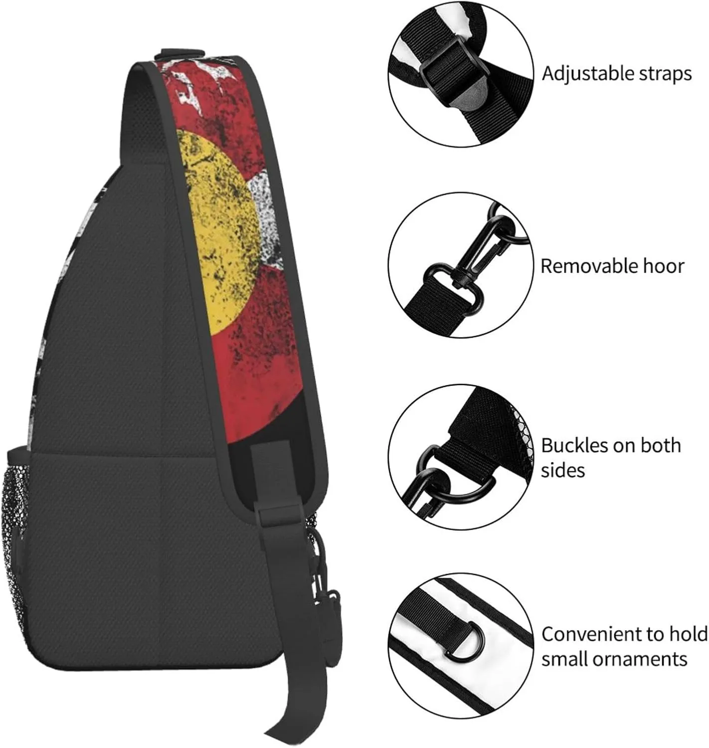 Dinosaur Crossbody Bags Men Cross Chest Bag Women Adjustable Sling Backpack Shoulder Bag