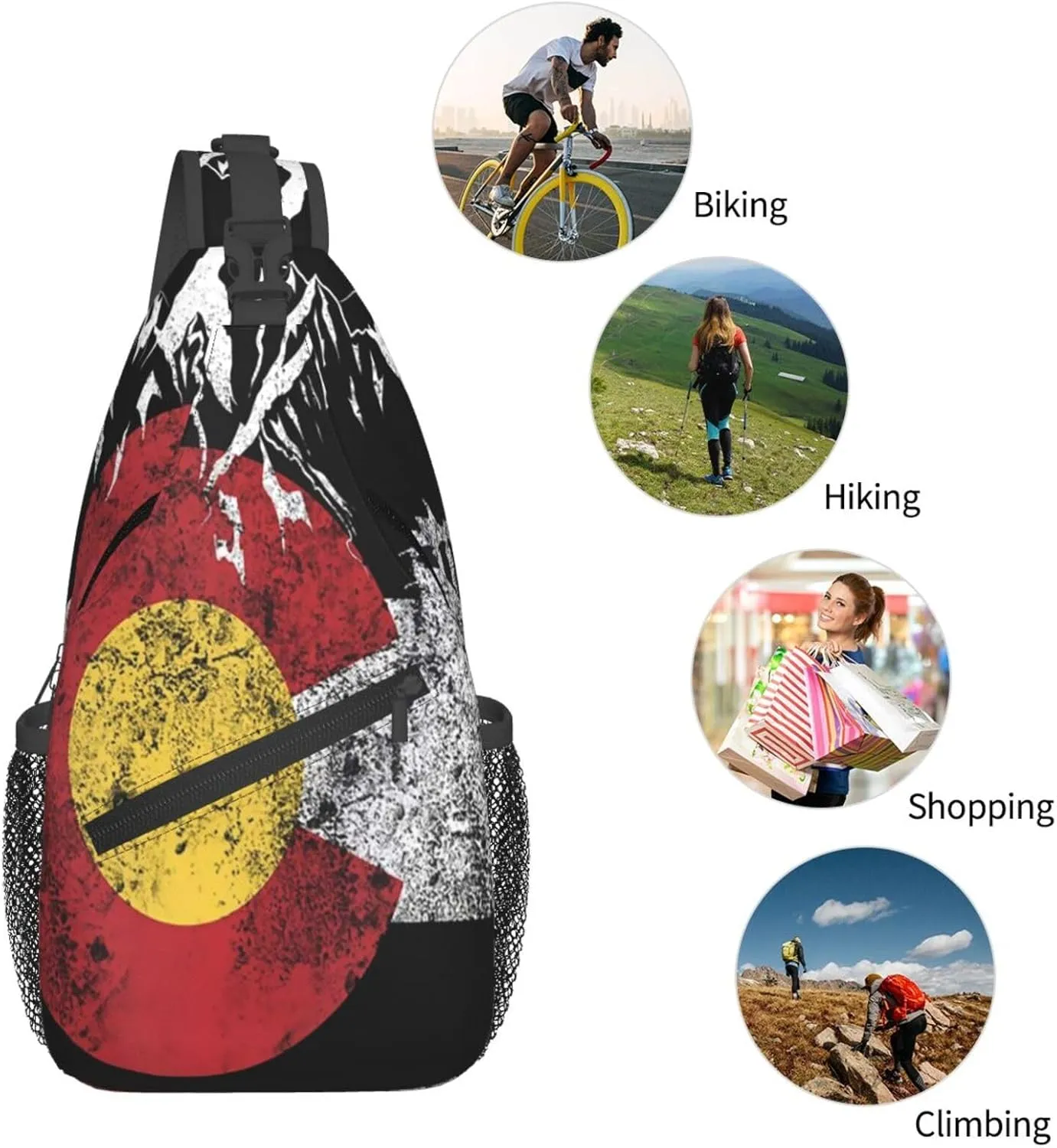 Dinosaur Crossbody Bags Men Cross Chest Bag Women Adjustable Sling Backpack Shoulder Bag