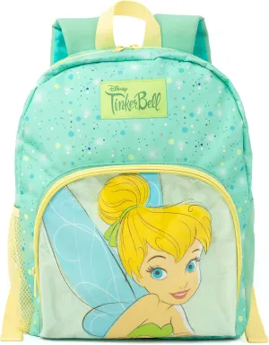 Disney Tinker Bell Girls Backpack Green Glitter Rucksack Adjustable Straps