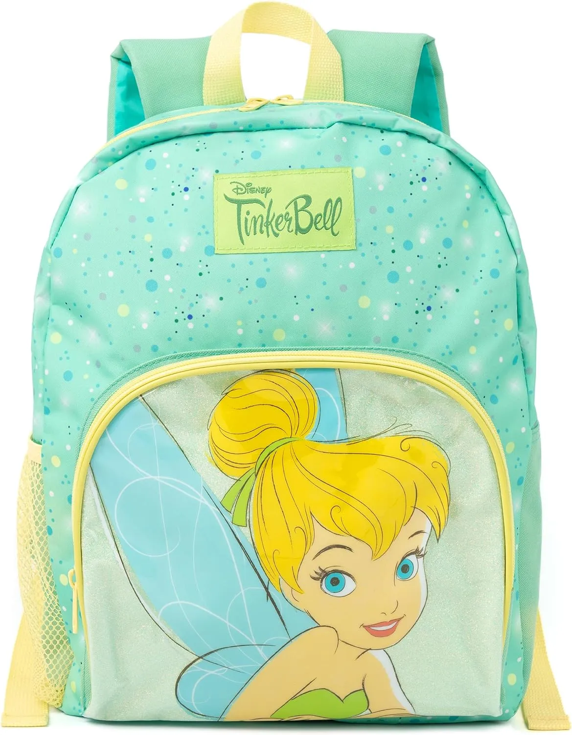Disney Tinker Bell Girls Backpack Green Glitter Rucksack Adjustable Straps