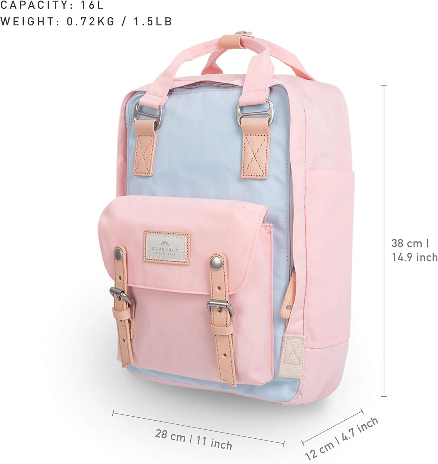 Doughnut Macaroon 16L Travel Backpack Ladies College Lightweight Casual Daypacks Bag Backpack