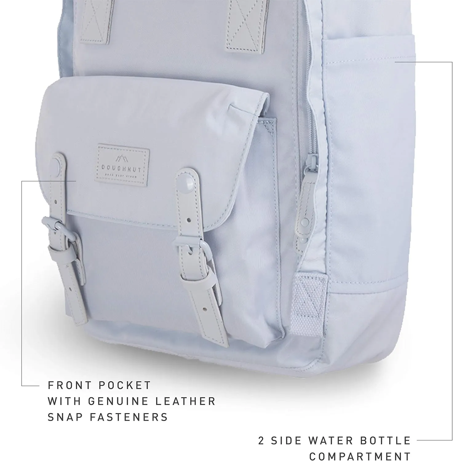 Doughnut Macaroon Pastel Series 16L Travel Backpack Ladies College Lightweight Commuter Casual Daypacks Bag Backpack (Blue Lotus)