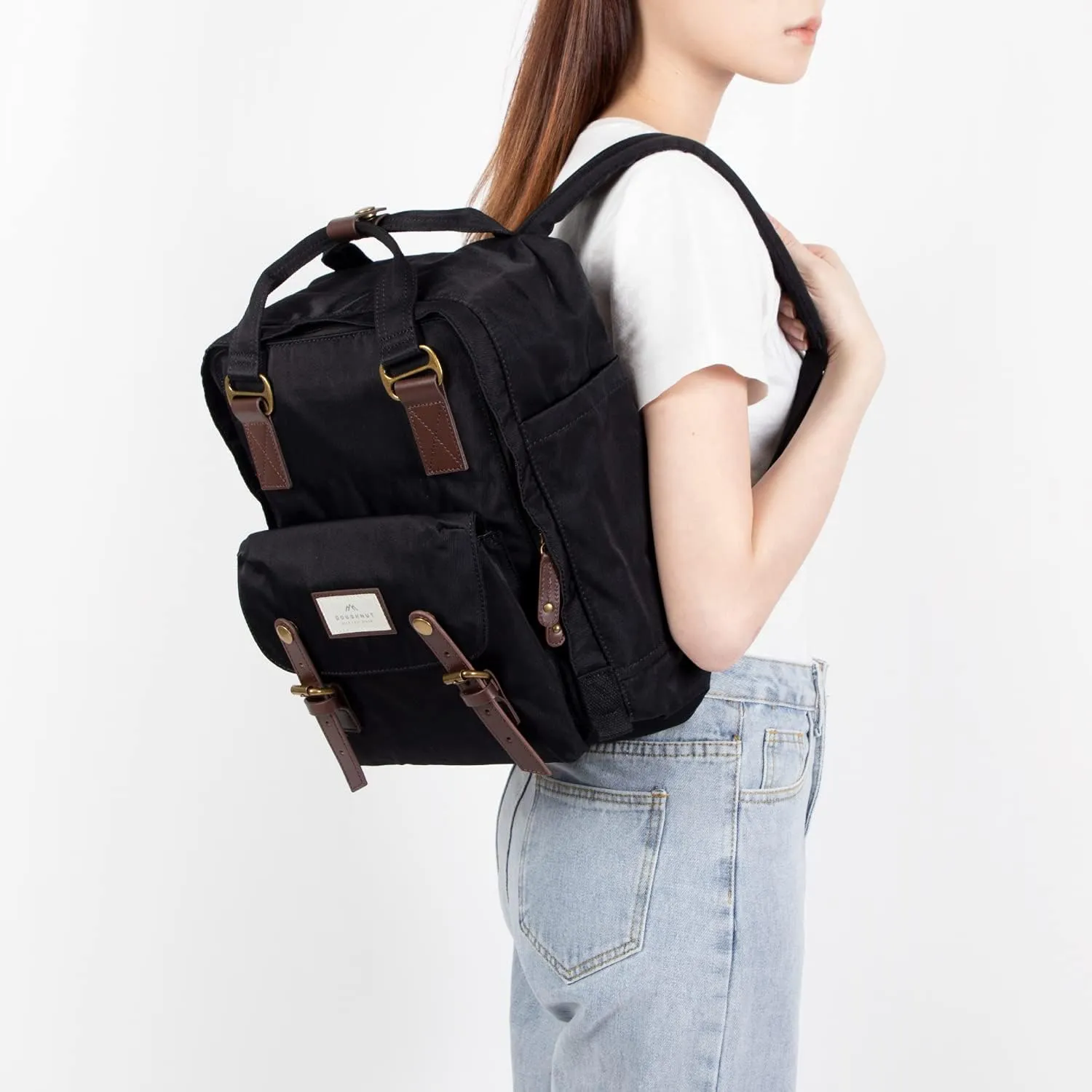 Doughnut Macaroon Pastel Series 16L Travel Backpack Ladies College Lightweight Commuter Casual Daypacks Bag Backpack (Blue Lotus)