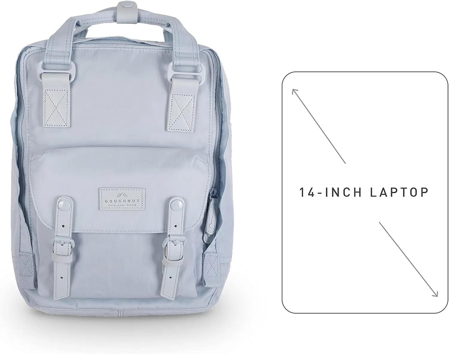 Doughnut Macaroon Pastel Series 16L Travel Backpack Ladies College Lightweight Commuter Casual Daypacks Bag Backpack (Blue Lotus)