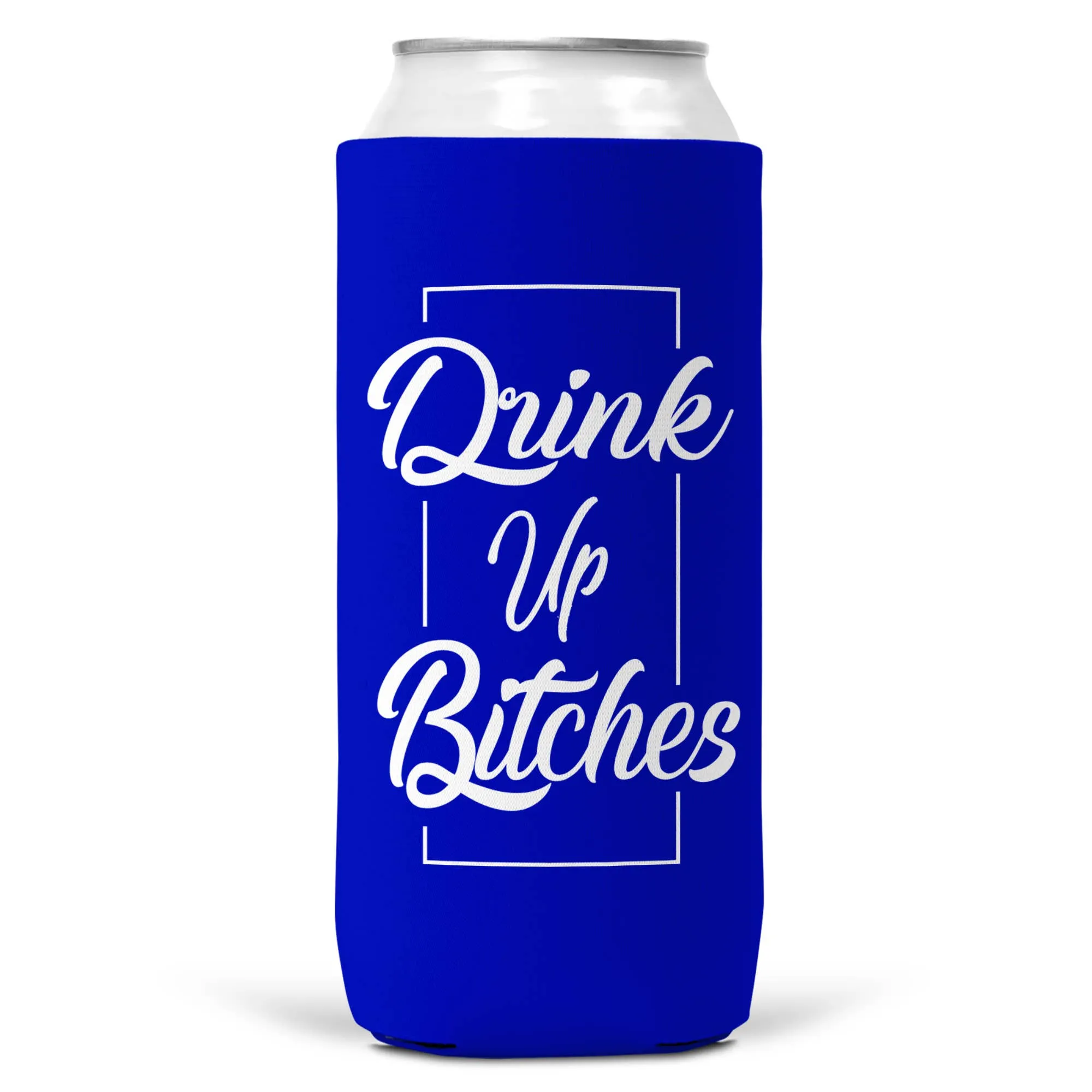 Drink Up Bitches SLIM CAN Coozie/Cooler for 12oz Slim Cans