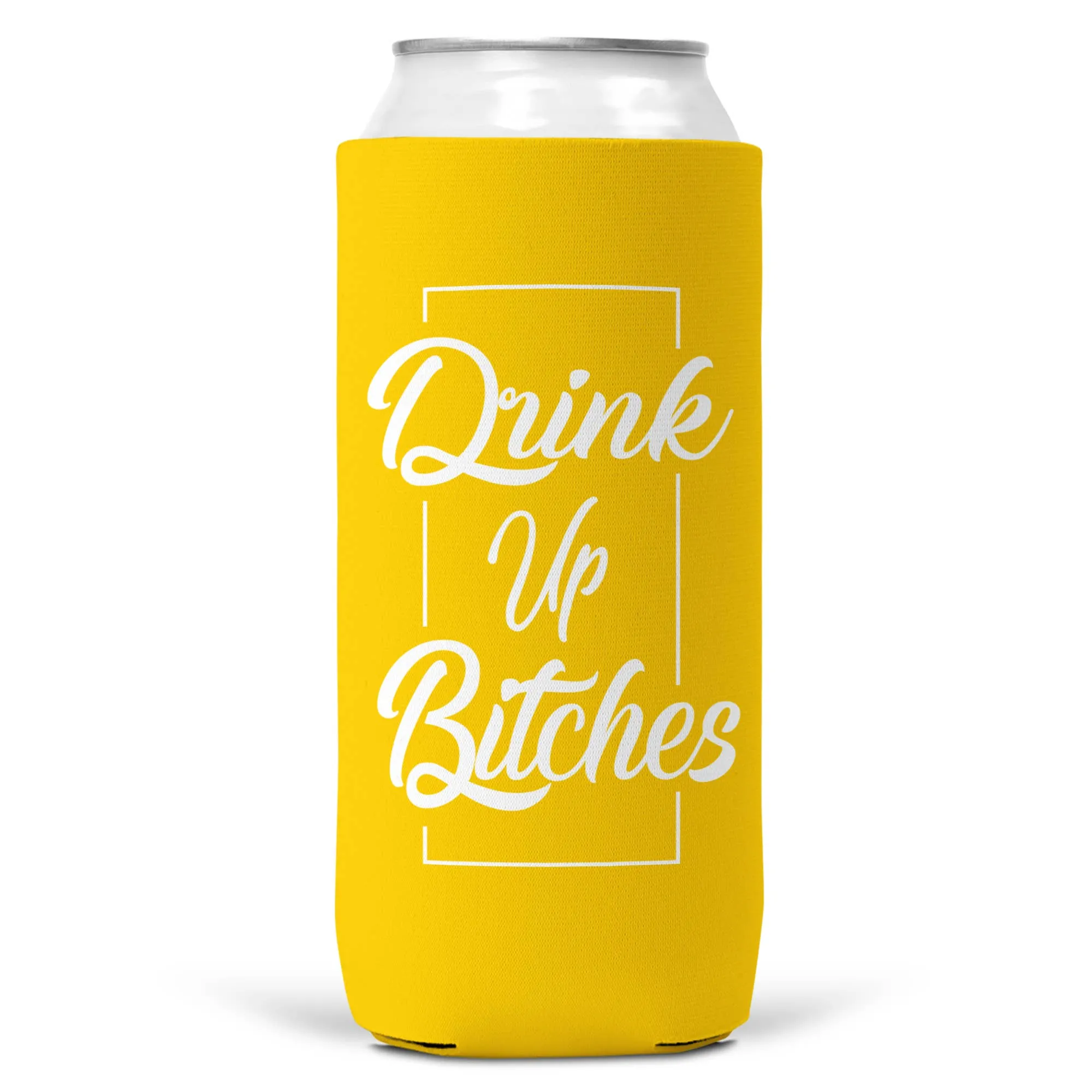 Drink Up Bitches SLIM CAN Coozie/Cooler for 12oz Slim Cans