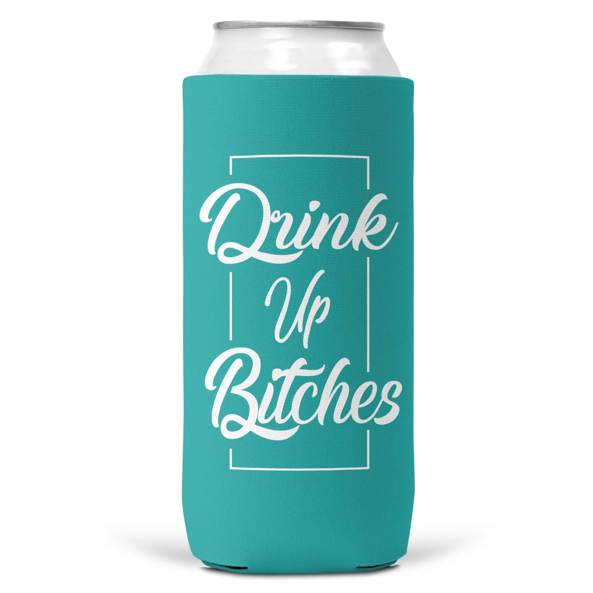 Drink Up Bitches SLIM CAN Coozie/Cooler for 12oz Slim Cans