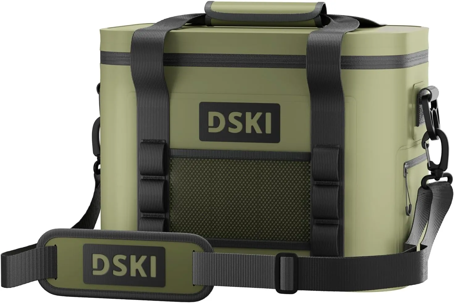 DSKI 34-Can Soft-Sided Cooler - Collapsible, Leak-Proof, Use as a Beach Cooler, Soft Ice Bag, Ice Chest, or Travel Cooler for Food Shopping, Camping, Kayaking, Fishing, and Multi-Person Lunch Bag
