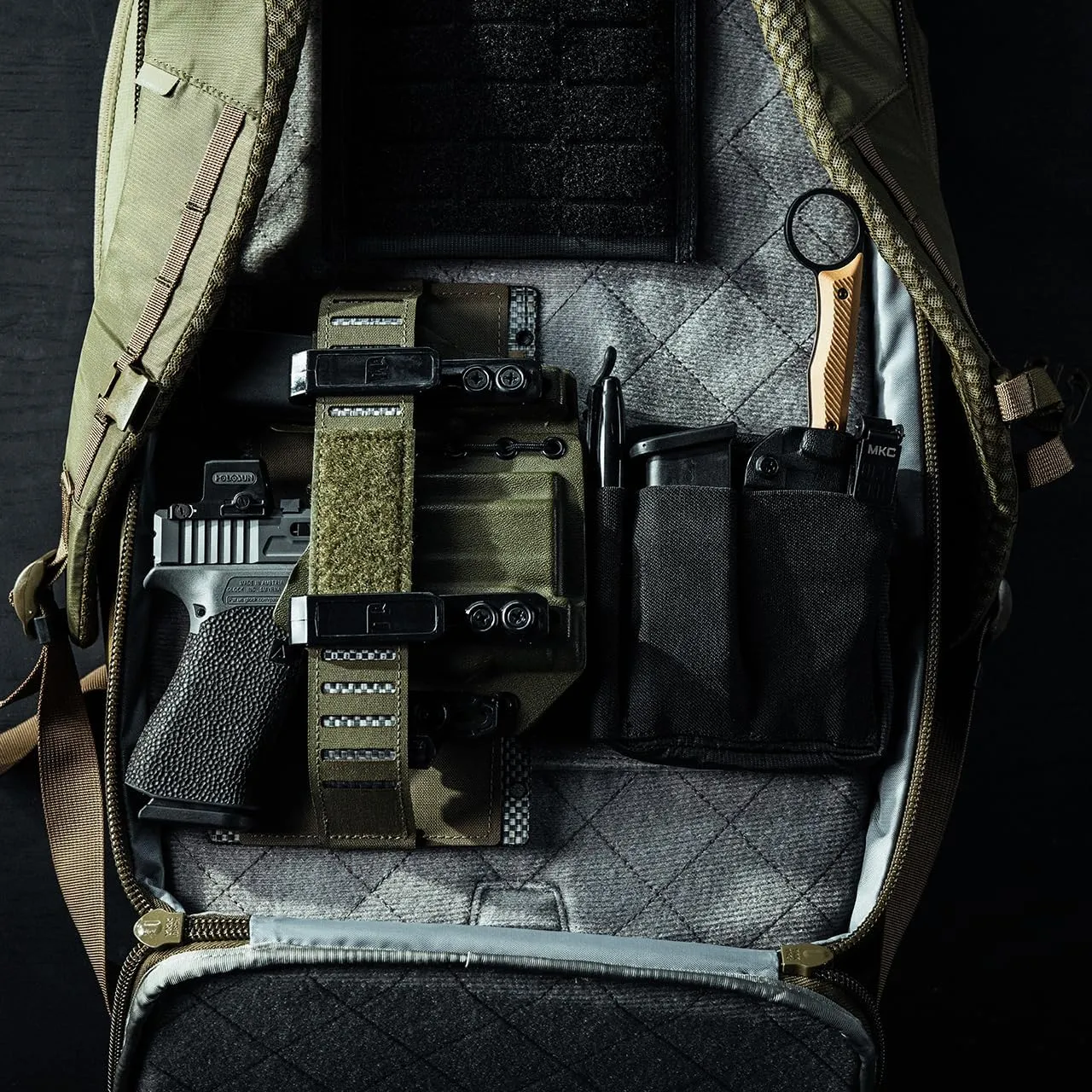 Eberlestock Fade Transport - EDC Backpack for Everday Carry - Fully Customizable System - 21" Tall and 21L of Volume - Olive
