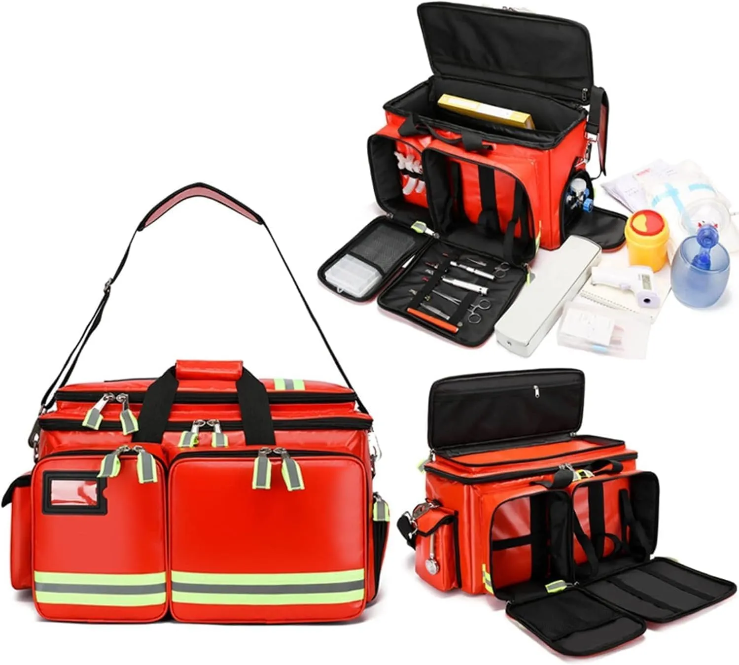 Empty First Aid Kit, Waterproof Compact Emergency Response Trauma Bag for Home, Office, Car, Travel, Outdoor, Camping, Hiking, Boating(Blue)