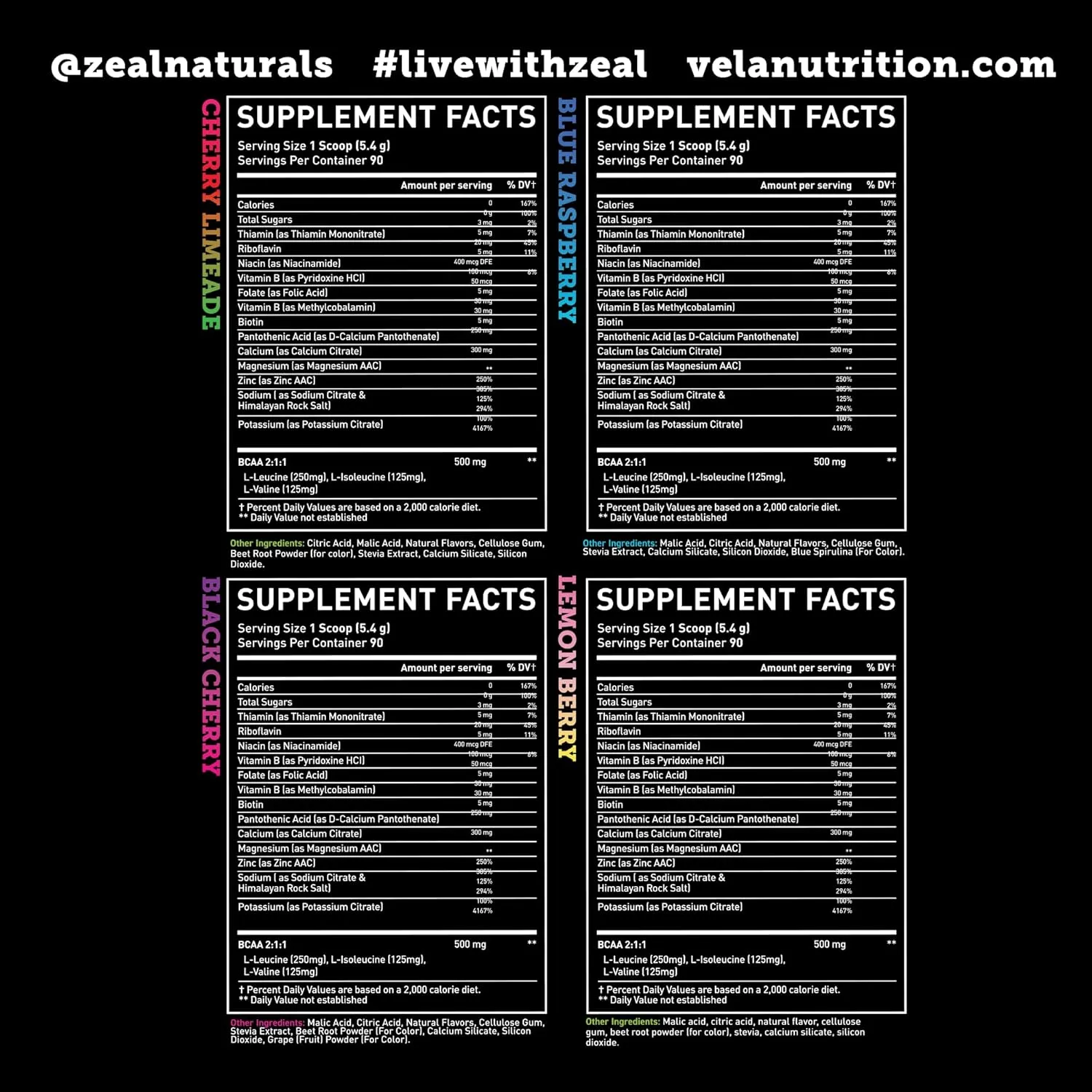 Enhanced Electrolyte Powder Stick Packs (Variety Pack - 20 Packets) w 0 Sugar  BCAAs  B-Vitamins Electrolyte Supplement w Potassium Zinc & Magnesium for Hydration - Keto Electrolytes