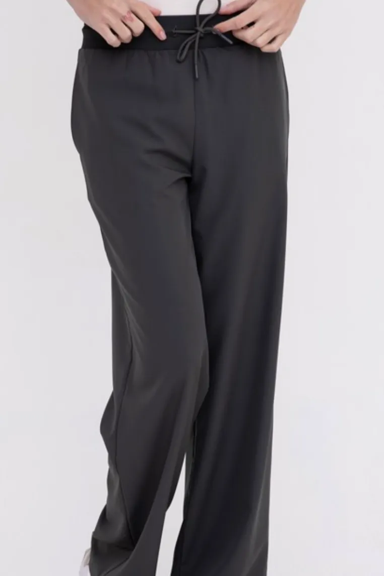 ethereal wide leg pant - black