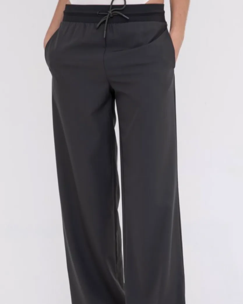 ethereal wide leg pant - black