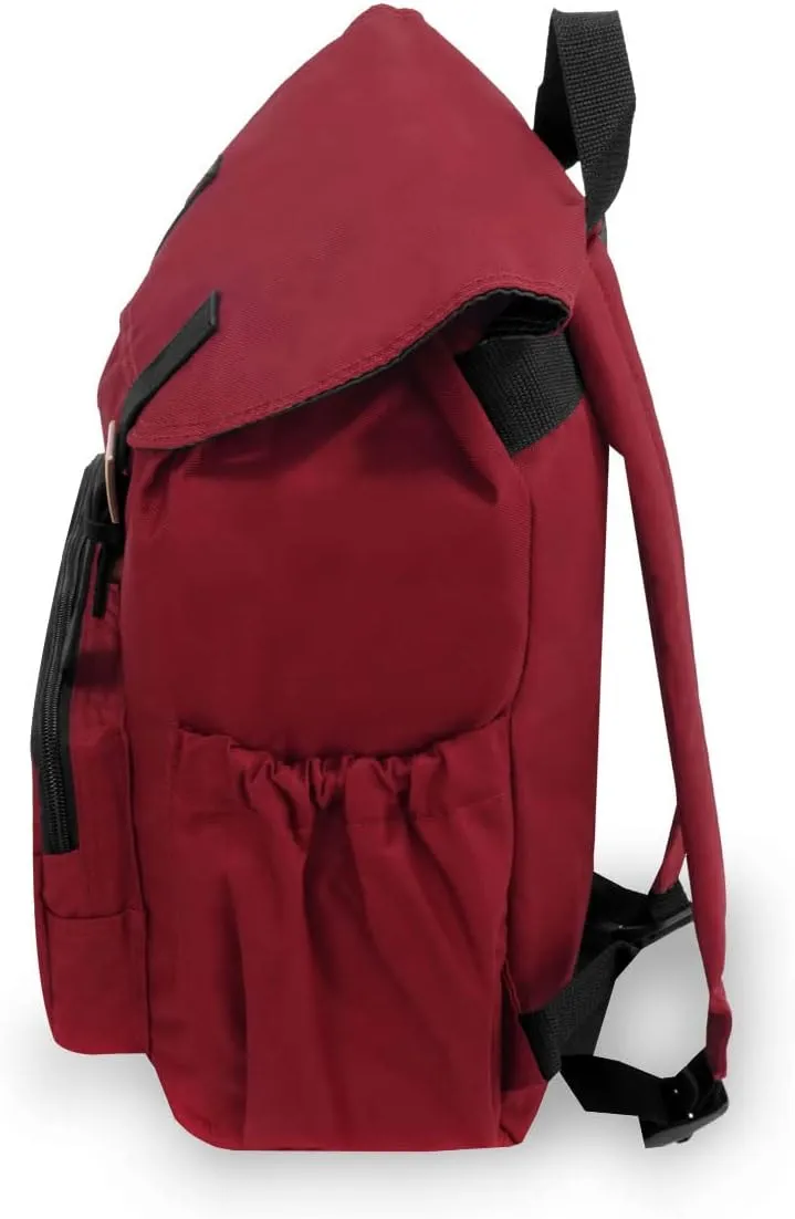 Everest Stylish Rucksack, Burgundy, One Size