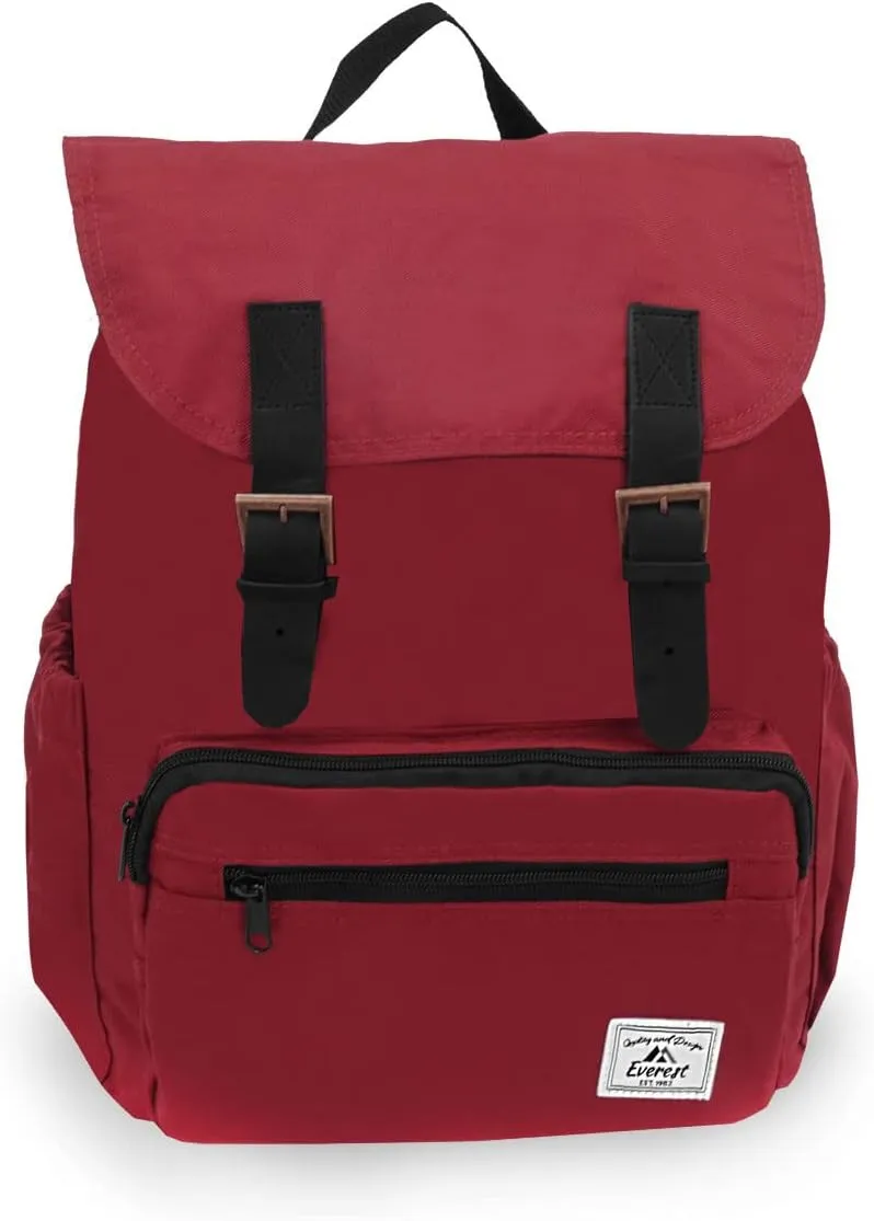 Everest Stylish Rucksack, Burgundy, One Size