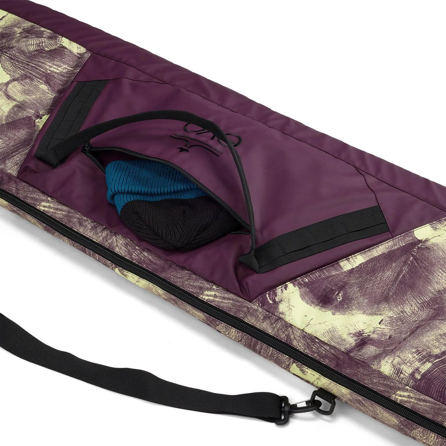 evo Padded Snowboard Bag - Recycled 600D PET Ripstop | Removable Shoulder Strap, ID Sleeve, Zippered Pocket | Fits 155cm Boards
